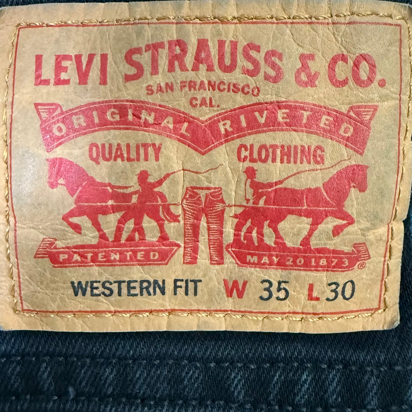 Black Levi Western Fit Jeans