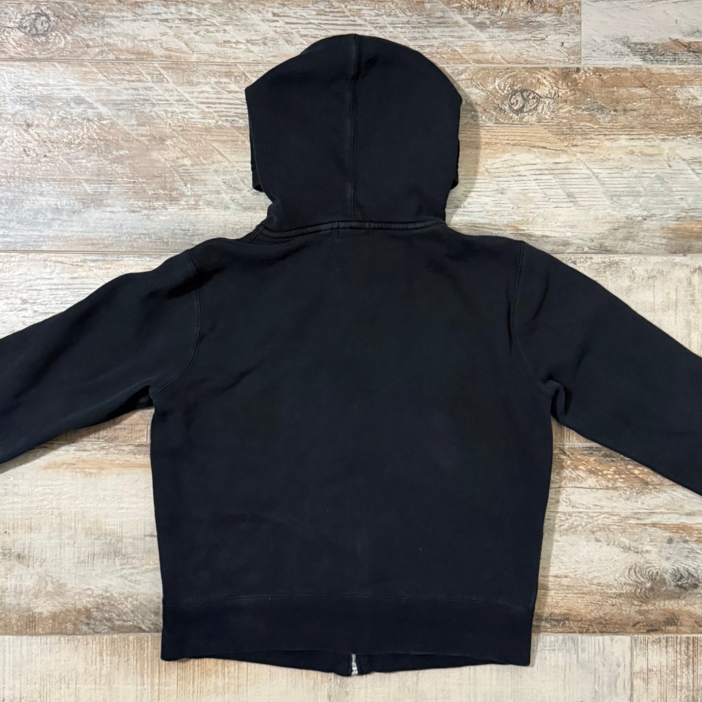 Black Polo Zip-Up Hoodie