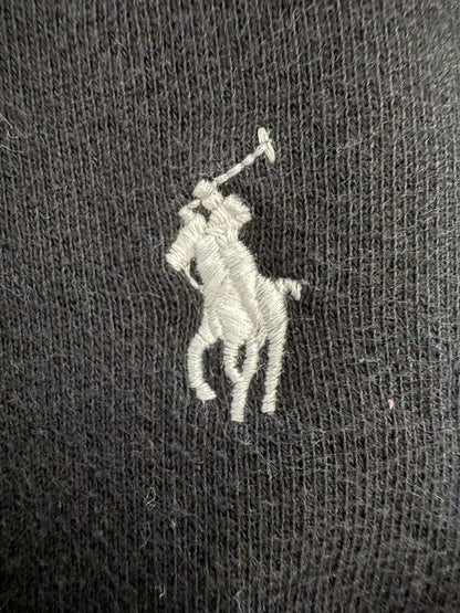 Black Polo Zip-Up Hoodie